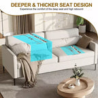 Canapé de 80 pouces avec assise extra-profonde, canapé 3 places pour salon
