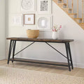 MAYEERTY Industrial 2-Tier Sofa Table 1.57 MDF Triangular Structure Home Decor