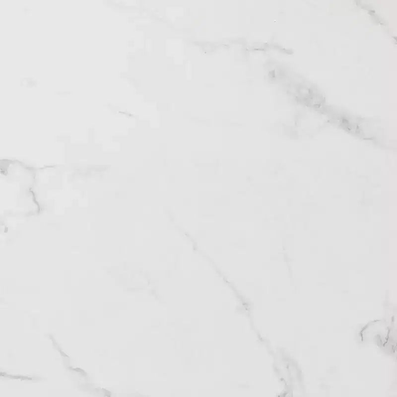 Table basse moderne effet marbre - Blanche