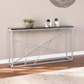 Console étroite imitation pierre - Argent