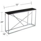 Console étroite imitation pierre - Argent