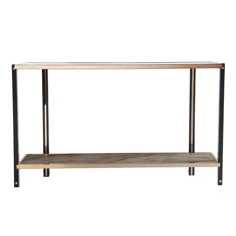 Console avec plateau miroir - Champagne