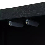 Meuble de rangement buffet en rotin style bohème avec cadre en bois massif