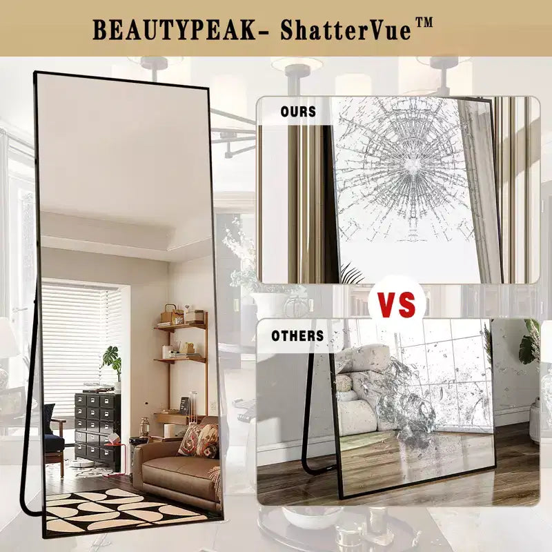 Miroirs sur pied rectangulaires