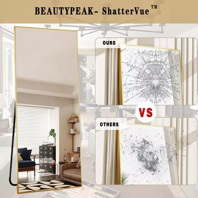 Miroirs sur pied rectangulaires