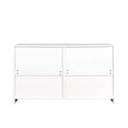 Commode 6 tiroirs en panneaux de particules blancs de 120 cm de large