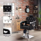 Fauteuil de coiffure inclinable multi-usage robuste avec appui-tête marron