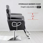 Fauteuil de coiffure inclinable multi-usage robuste avec appui-tête marron