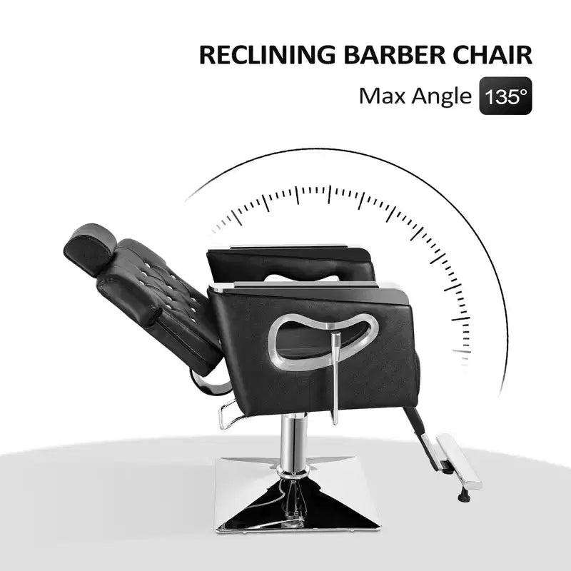 Fauteuil de coiffure inclinable multi-usage robuste avec appui-tête marron