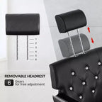 Fauteuil de coiffure inclinable multi-usage robuste avec appui-tête marron