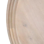 Table basse ronde avec plateau, bois de manguier blanchi fait main, 76 cm