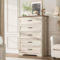 Dresser, Wooden Dresser for Bedroom, Anti-Tip Device, Metal Handle, Modern Storage Organizer, for Living Room, Bedroom