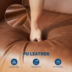 Fauteuil inclinable en cuir PU pour salon - Fauteuil à bascule pivotant à 270°, inclinaison réglable, accoudoirs double couche, canapé individuel grand et confortable