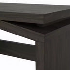 Table basse moderne à plateau fendu, facile à assembler