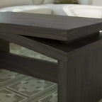 Table basse moderne à plateau fendu, facile à assembler