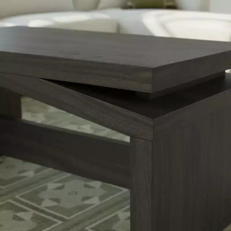 Table basse moderne à plateau fendu, facile à assembler