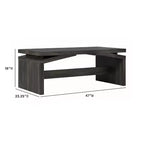Table basse moderne à plateau fendu, facile à assembler