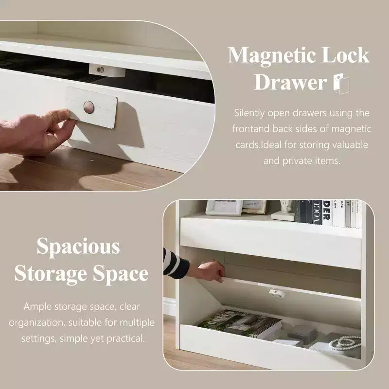 Meuble de rangement haut de salle de bain avec arche de 76 po, rangement en bois à 4 niveaux avec tiroir inférieur à verrouillage magnétique et 3 tiroirs cachés pour salle de bain, buanderie