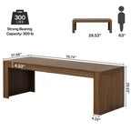 Bureau de direction en bois rustique 79 pouces