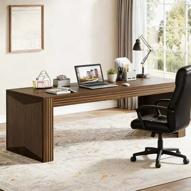 Bureau de direction en bois rustique 79 pouces