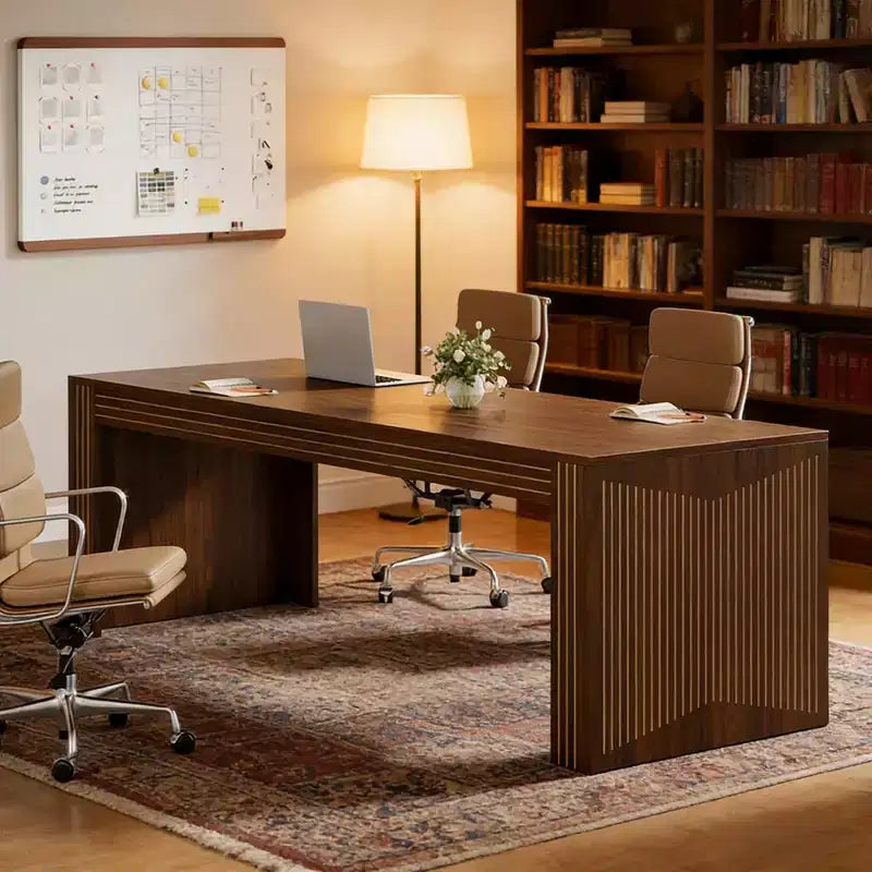 Bureau de direction en bois rustique 79 pouces