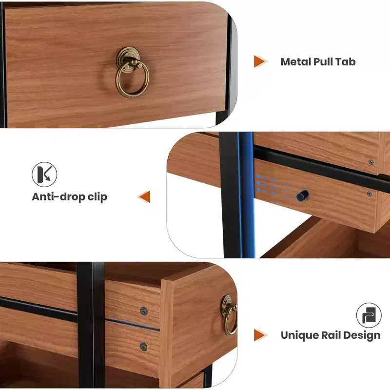 Étagère de rangement de cuisine 5 niveaux étroite avec paniers tiroirs coulissants Organisateur multifonctionnel et peu encombrant pour fruits légumes snacks salon salle de bain