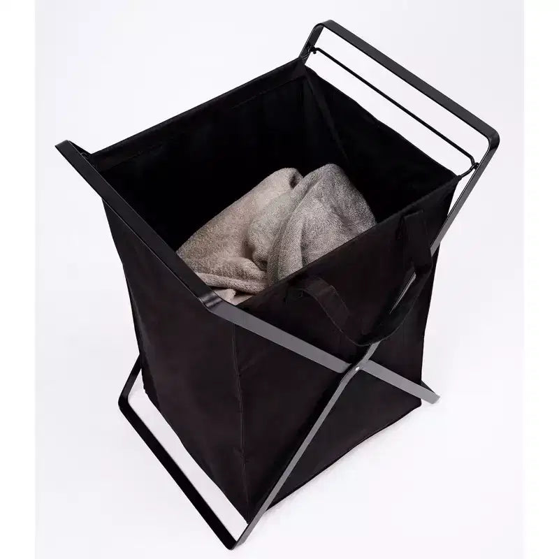 Panier à linge avec doublure en coton - Deux tailles - Acier + Coton