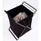Panier à linge avec doublure en coton - Deux tailles - Acier + Coton